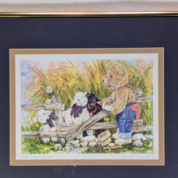 Wendy Tosoff The Caretaker signed Art Print Framed 12x10" - Picture 3 of 8